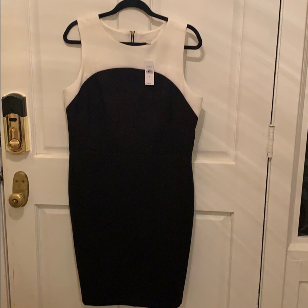 Black and white pencil dress,  with tags